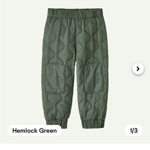 Patagonia Green Quilted Puff Joggers